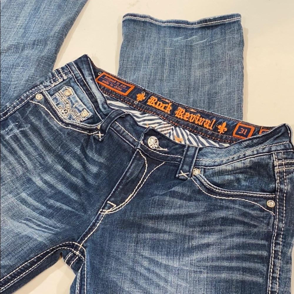 Rock Revival Sz 31 “Sora” Boot cut Jeans⭐️